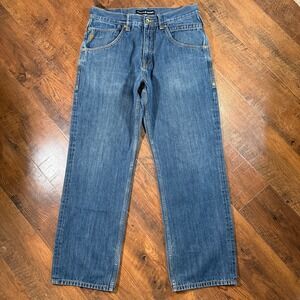 Rocawear Mens Baggy Fit Denim Jeans Blue Medium Wash Y2K Streetwear Size 36